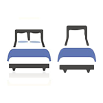 1 lit double + 1 lit simple (2 ou 3 adultes)