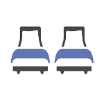 2 lits simples (2 adultes)